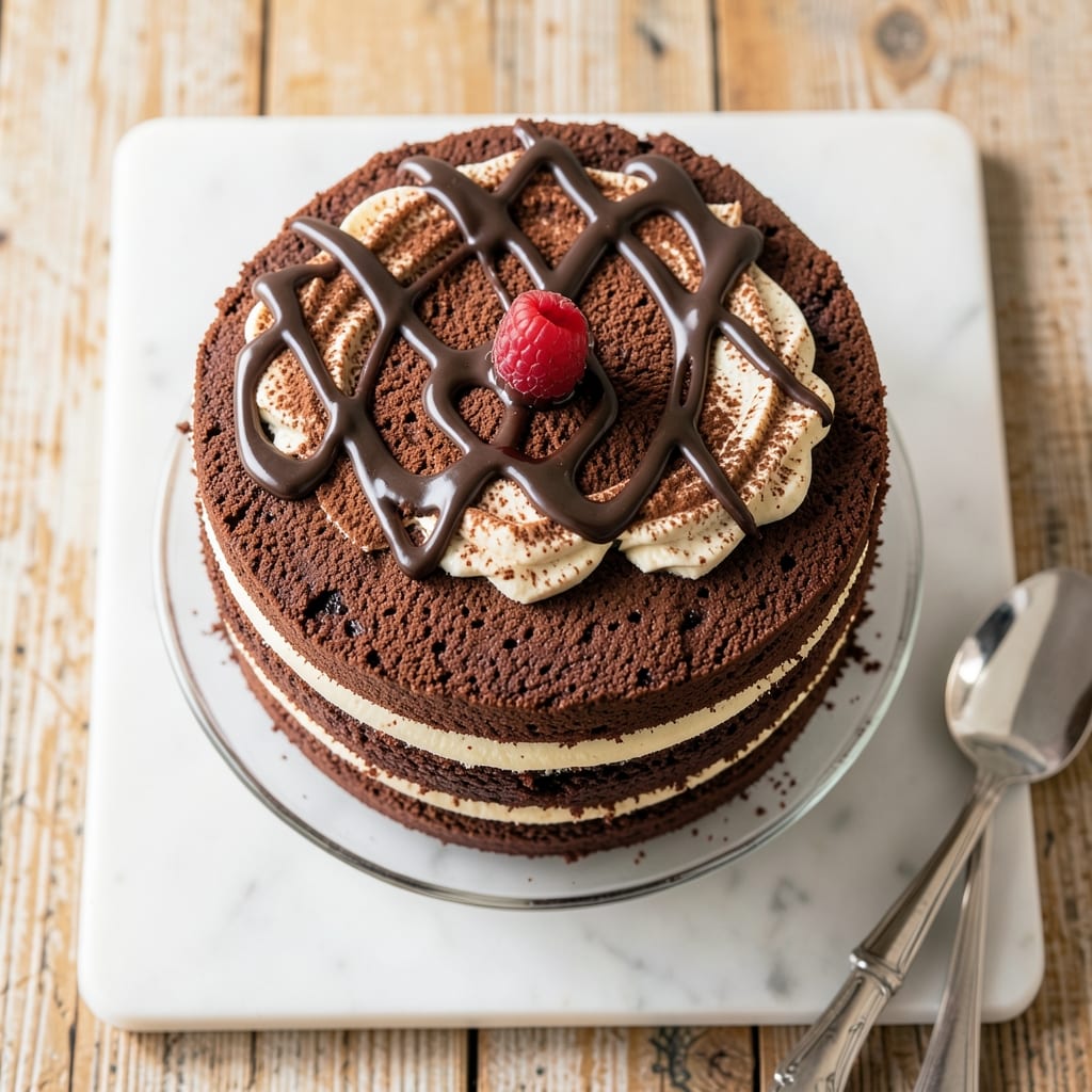 All-American Chocolate Cake Recipe: Vanilla Swirl Classic With Crispy Frosting