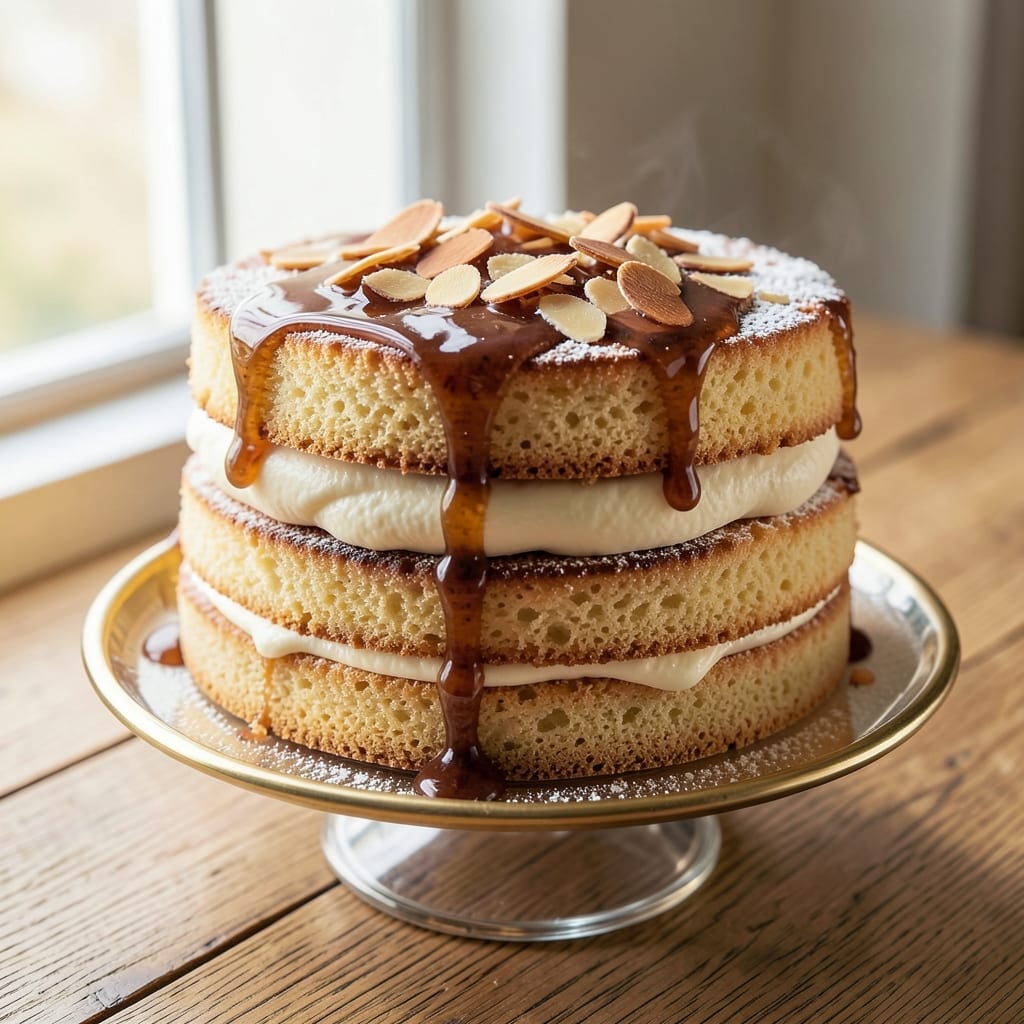 Amaretto Sponge Cake Recipe: Nutty Liqueur Moisture With Crispy Top Layers