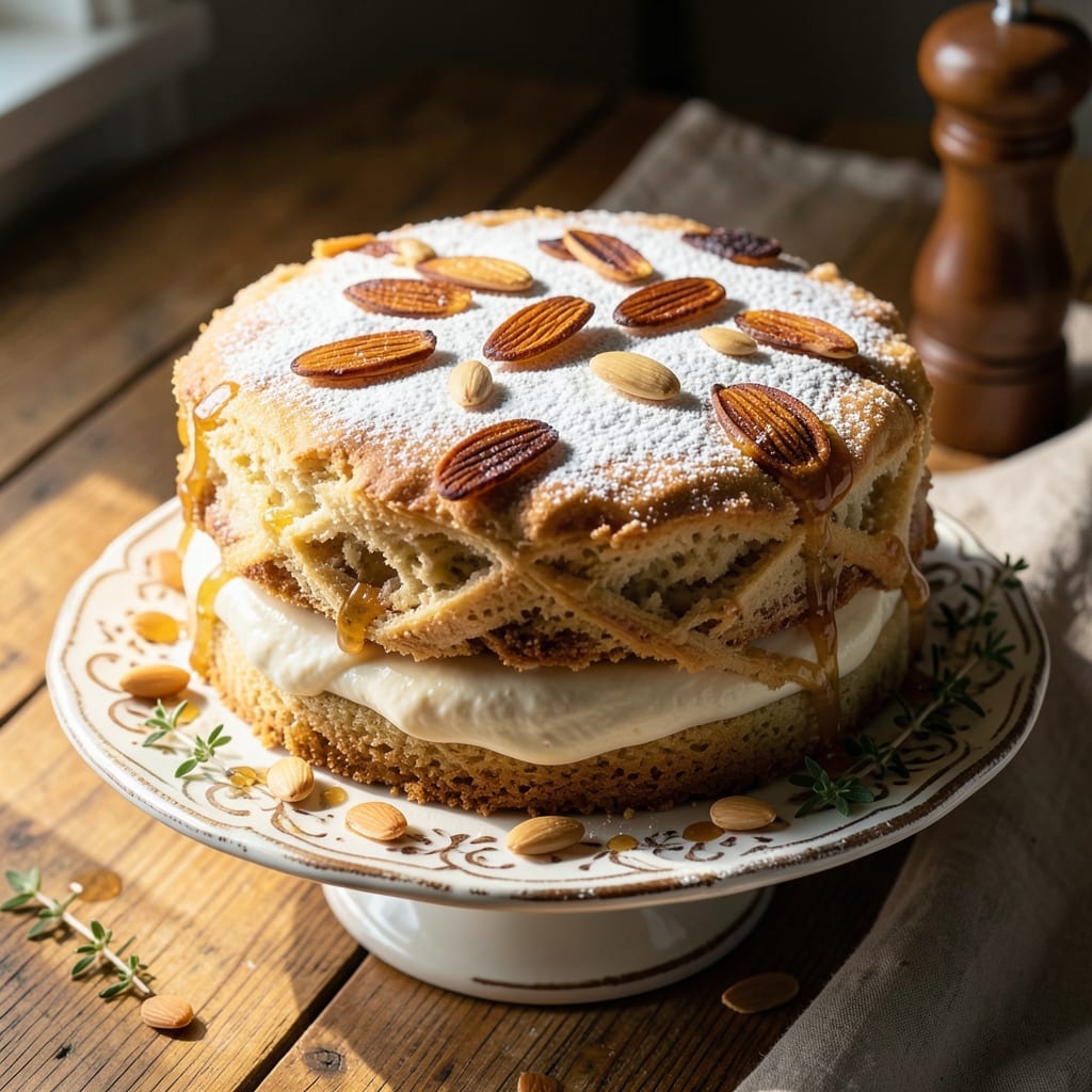 Almond Breakfast Cake Recipe: Flaky Layers and Vanilla-Almond Swirl Harmony