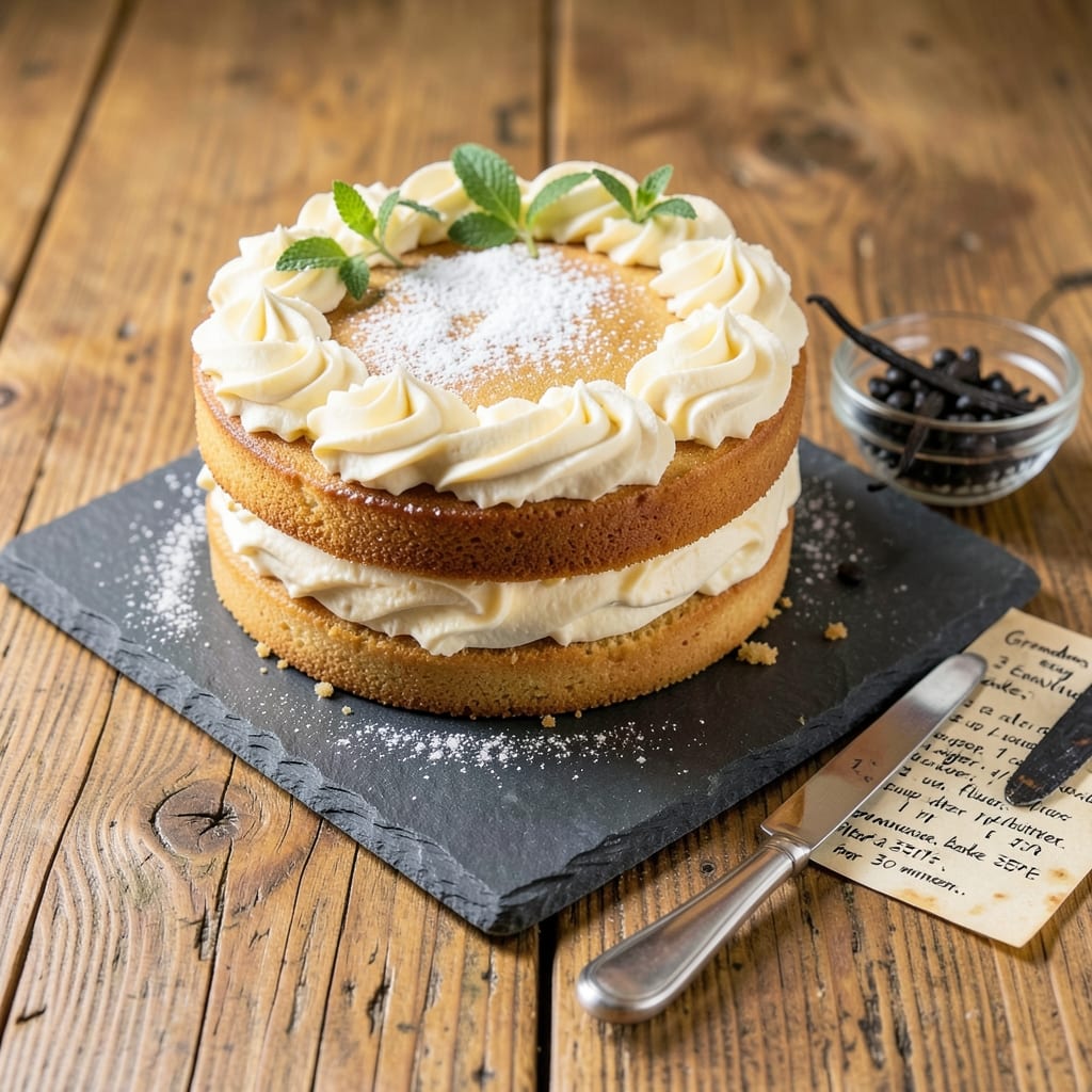 3 Egg Vanilla Cake Recipe: Moist Crumb and Vanilla Bean Frosting Fusion