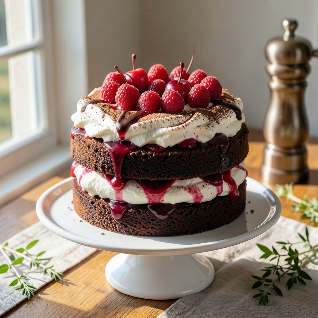 Alcohol-Free Black Forest Cake Recipe: Vanilla Swirl Magic Without the Booze