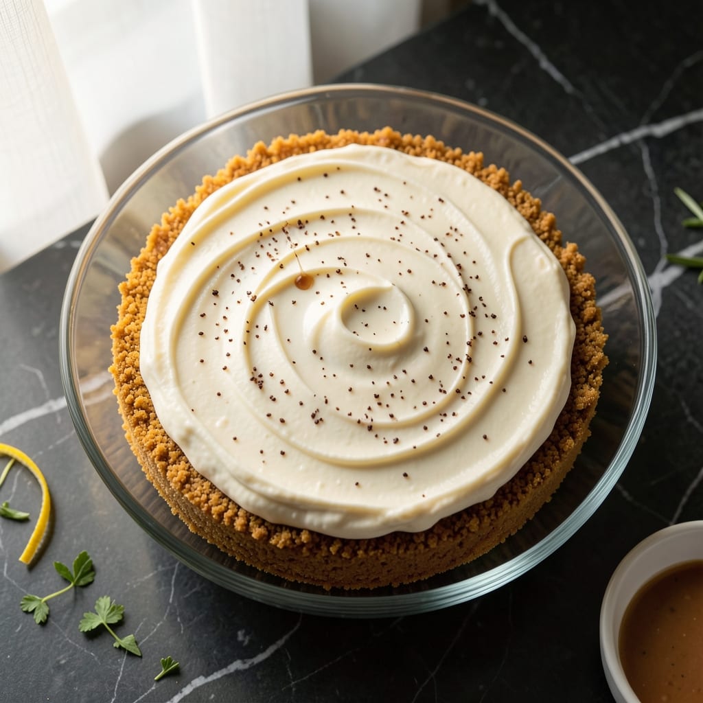 8-Inch No-Bake Cheesecake Recipe: Graham Cracker Crust and Vanilla Bean Swirls