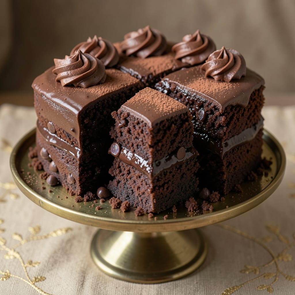 8 Square Chocolate Cake Recipe: One-Tin Magic with Fudgy Layers