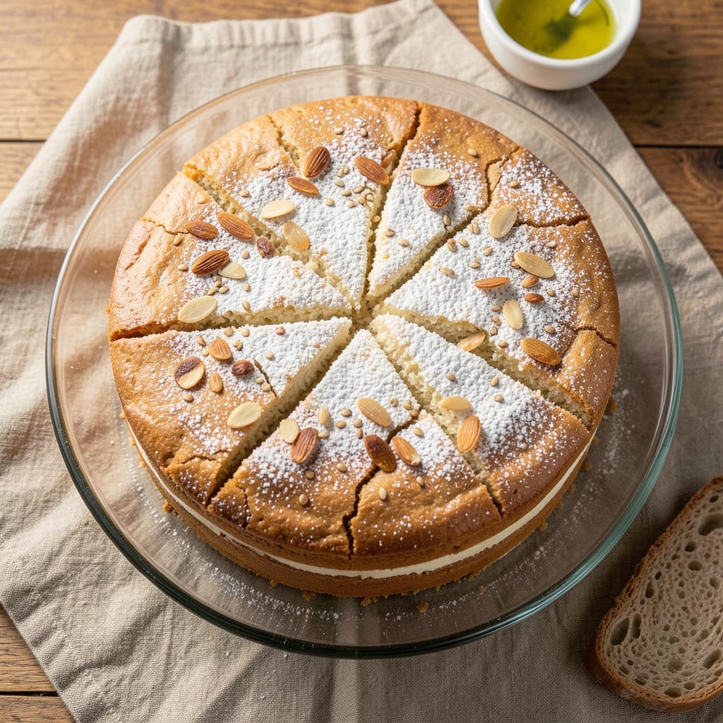 Almond Sour Cream Cake Recipe: Crisp-Topped Vanilla Swirl Magic