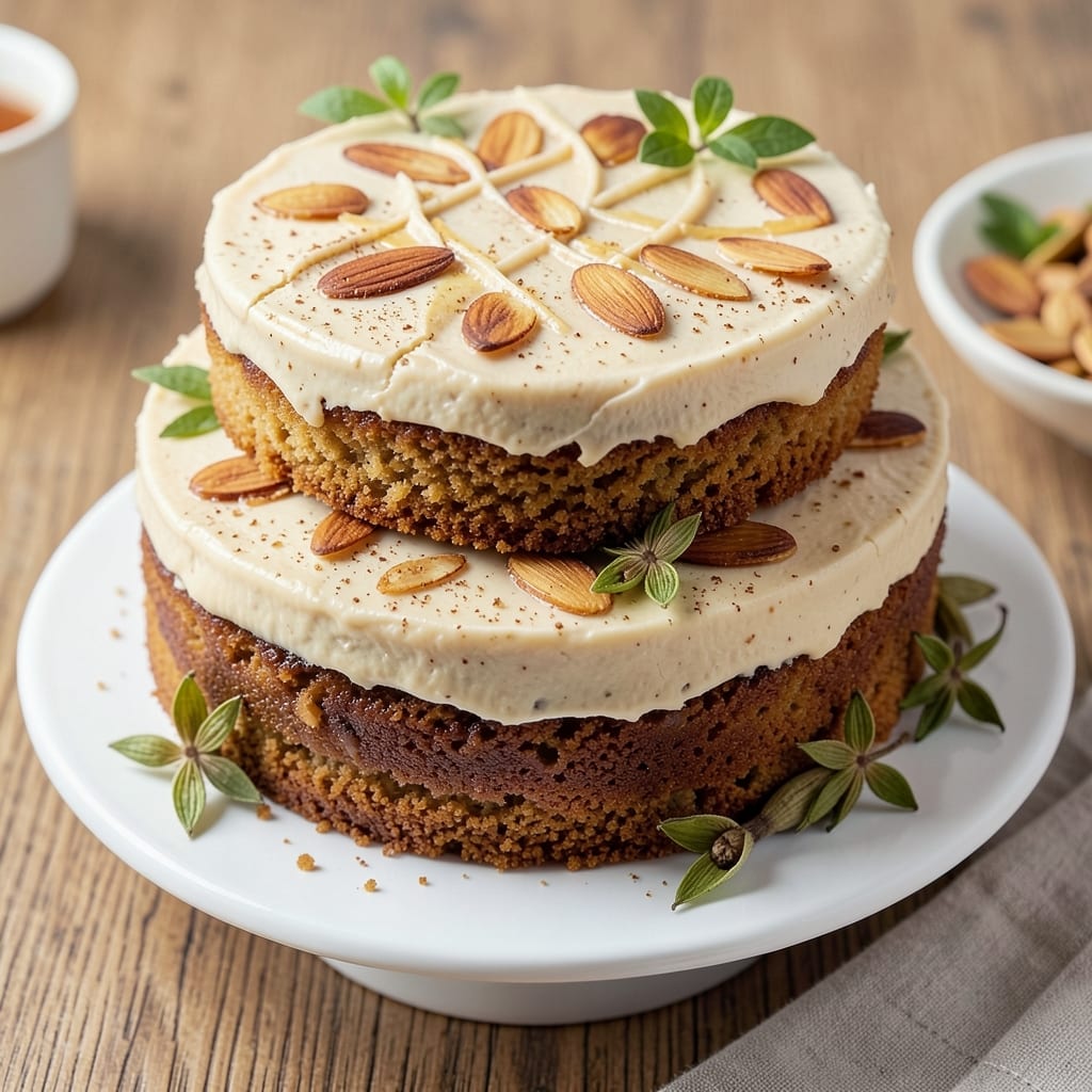 Almond Cardamom Cake Recipe: Spiced Warmth and Nutty Crunch in Every Layer