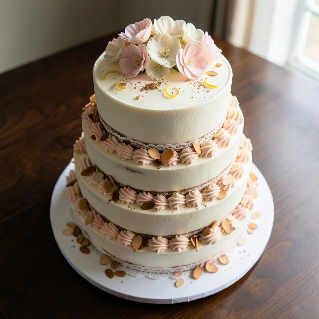 Martha Stewart's Almond Wedding Cake Recipe: Vanilla-Almond Swirl Harmony in Layers
