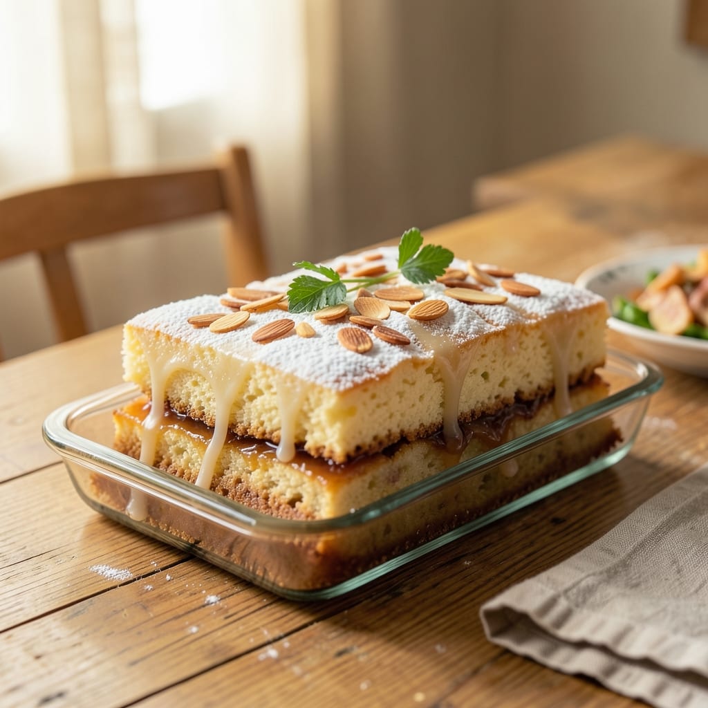 1918 War Cake Recipe: Buttery Vanilla Layers With Almond Crunch