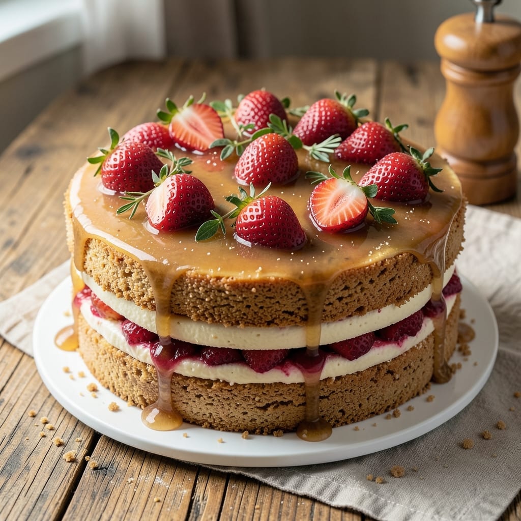 All Natural Strawberry Cake Recipe: Bright Red Fruit Layers With Vanilla Buttercream