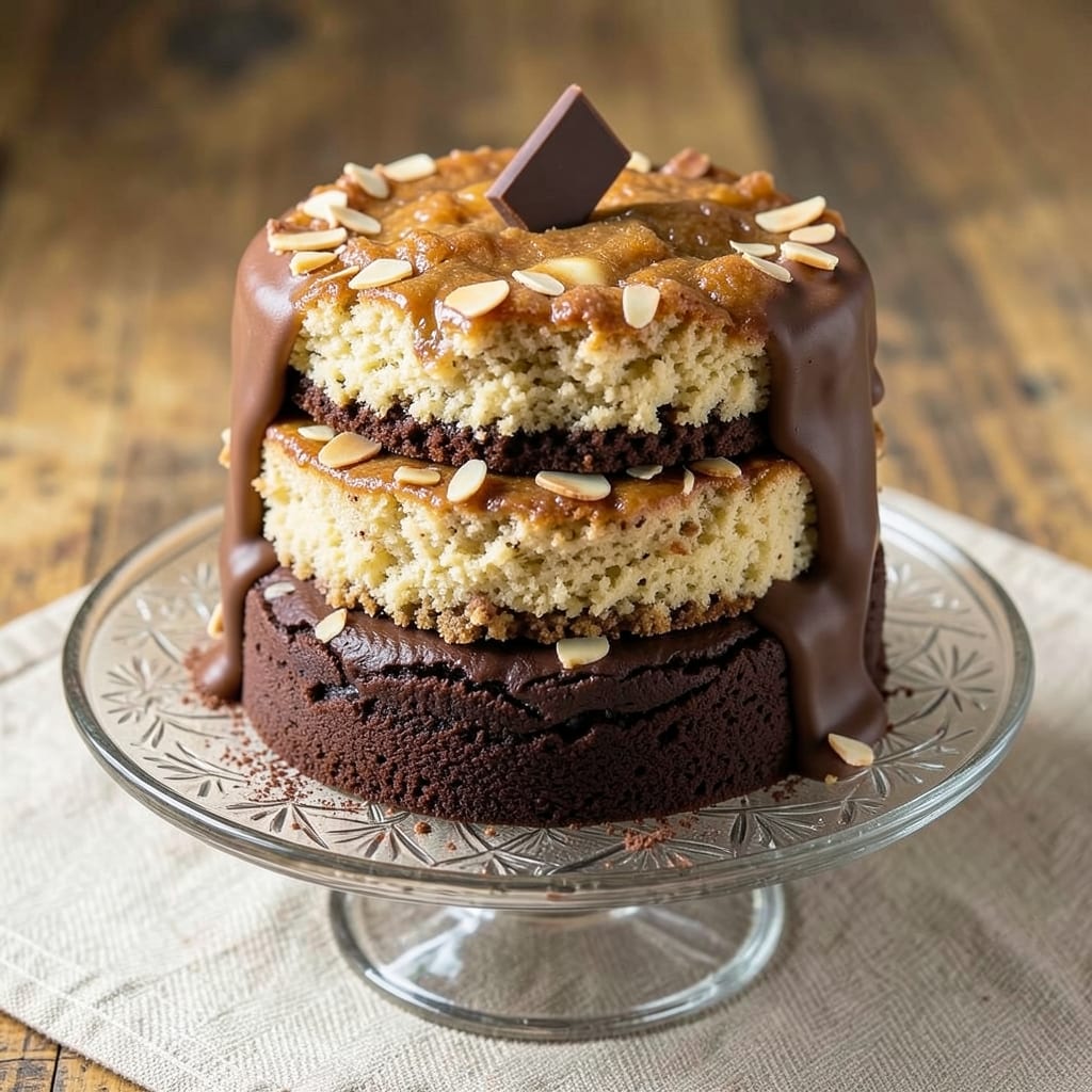 Almond Roca Chocolate Cake Recipe: Crunchy Marzipan Layers with Decadent Fudge Swirls