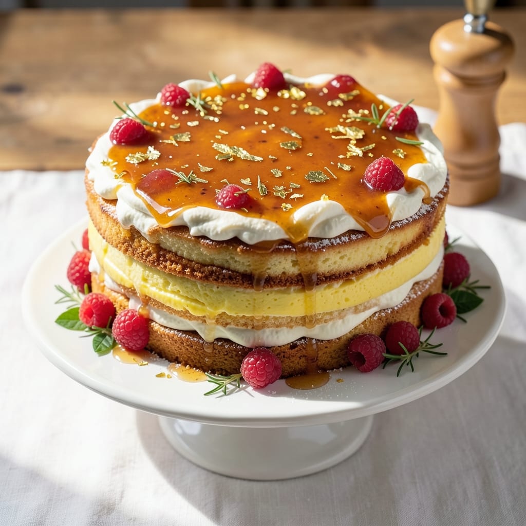 Amalfi Cake Recipe: Lemon-Zest Layers with Crunchy Almond Topping