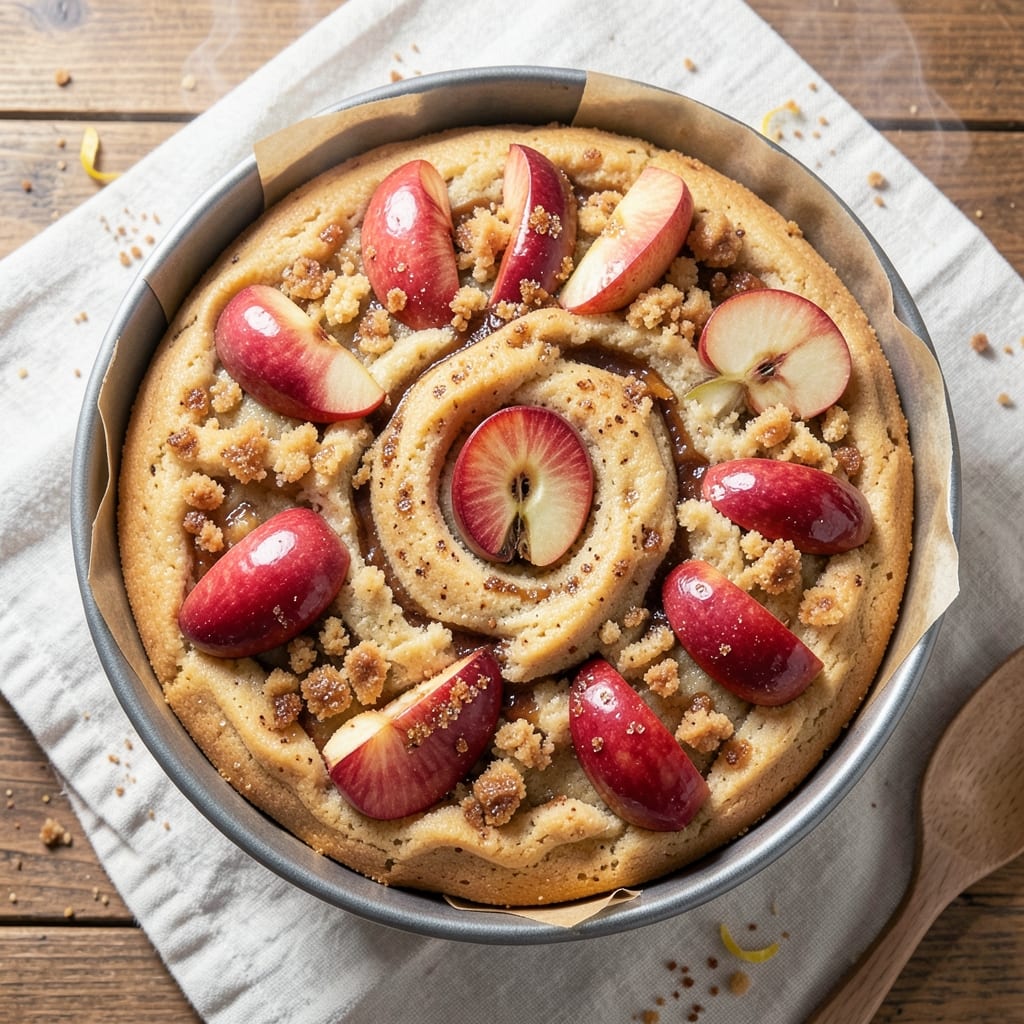 All-In-One Apple Cake Recipe: Spiced Apple Filling With Buttery Streusel Top