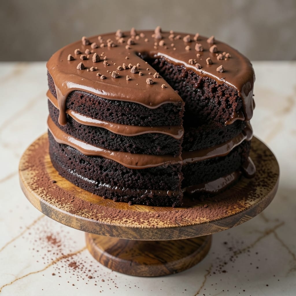 Alton Brown's Devil's Food Cake Recipe: Fudgy Layers with Vanilla Bean Swirls