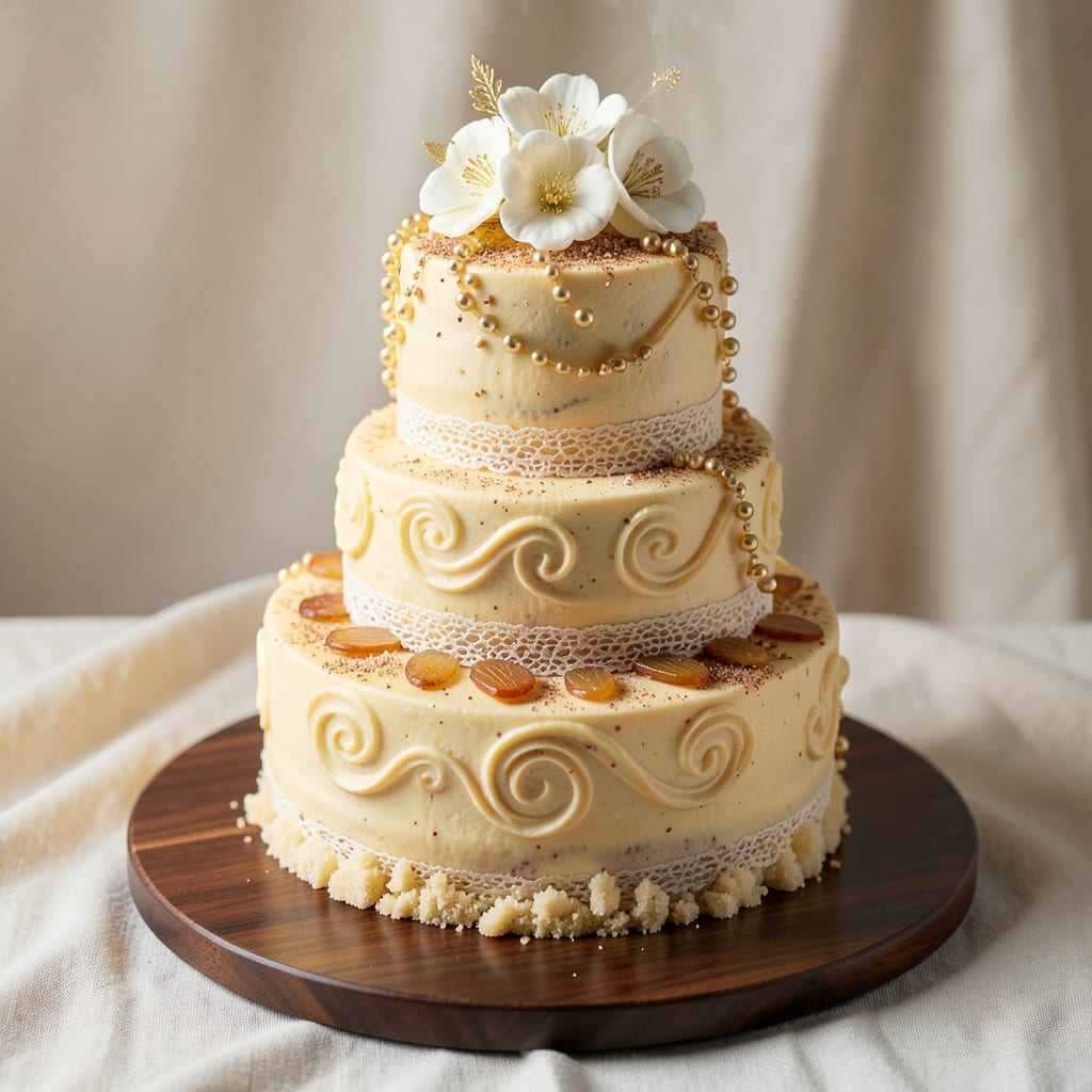 Amaretto Wedding Cake Recipe: Boozy Vanilla Swirls That Shine Like Glass