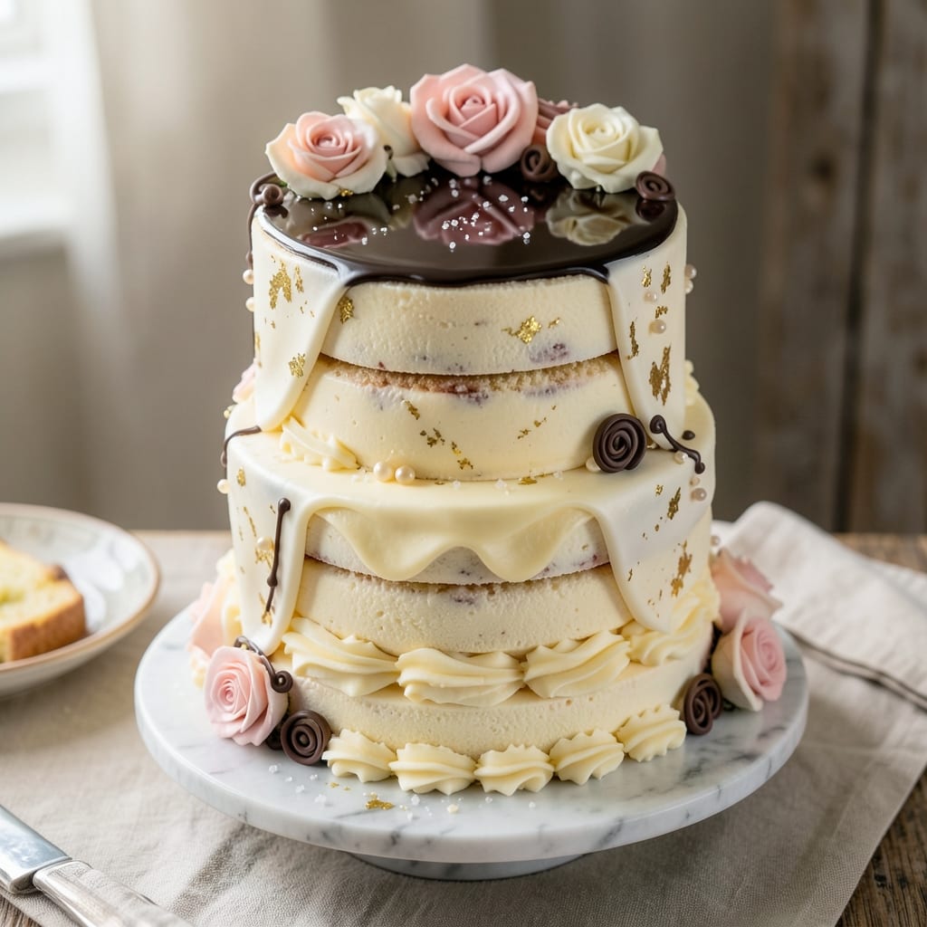 3 Layer Wedding Cake Recipe: Elegant Tiered Grandeur With Edible Bridges