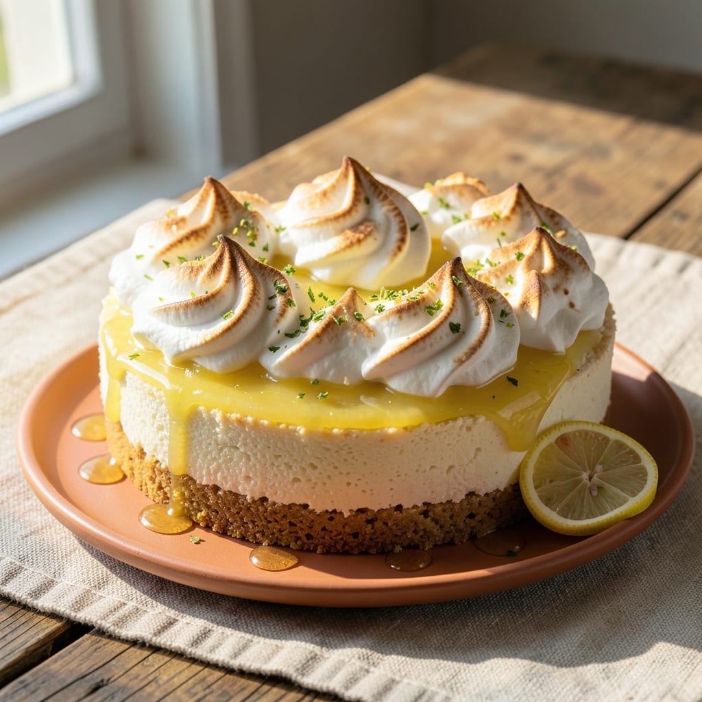 Amalfi Lemon Meringue Cheesecake Recipe: Citrus-Kissed Crunch and Cloud-Light Topping