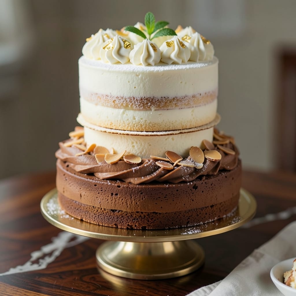 Almond-Flavored Wedding Cake Recipe: Elegant Vanilla Swirls with Crispy Top Layers