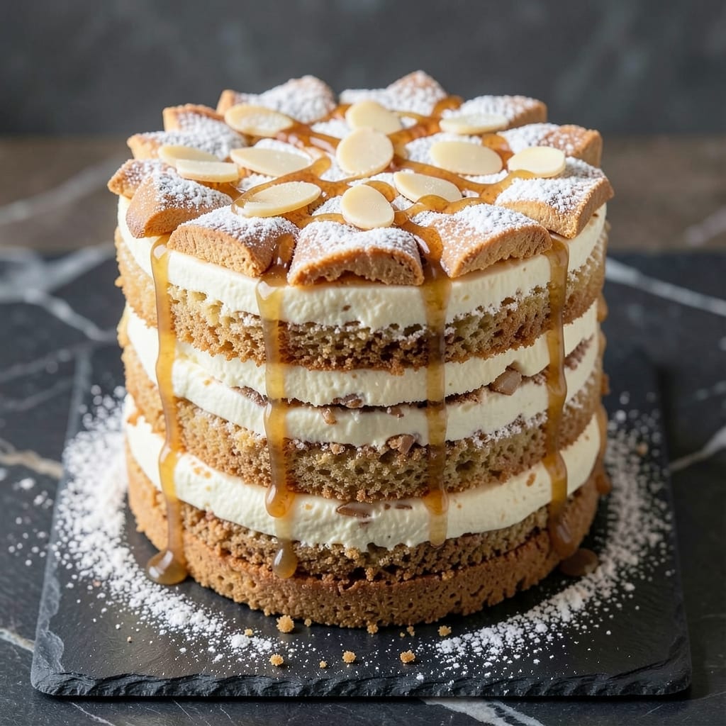 Almond Tiramisu Cake Recipe: Nutty Layers and Coffee-Kissed Cream Cheese Bliss