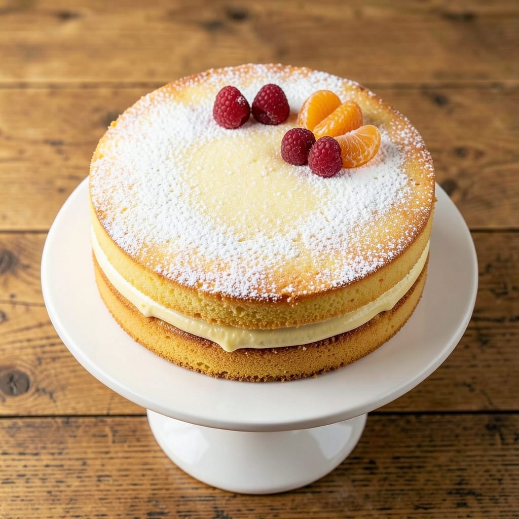 8-Inch Sponge Cake Recipe: Fluffy Layers Baked in One Tin