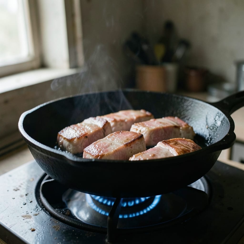 The first pass, in the pan