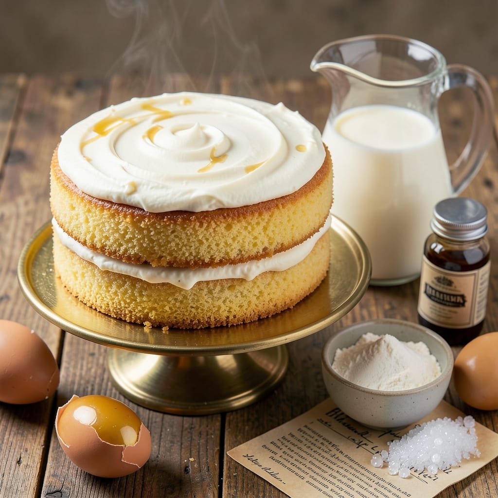 8-Inch Yellow Cake Recipe: Vanilla Bean Moisture With Buttery Frosting Swirls