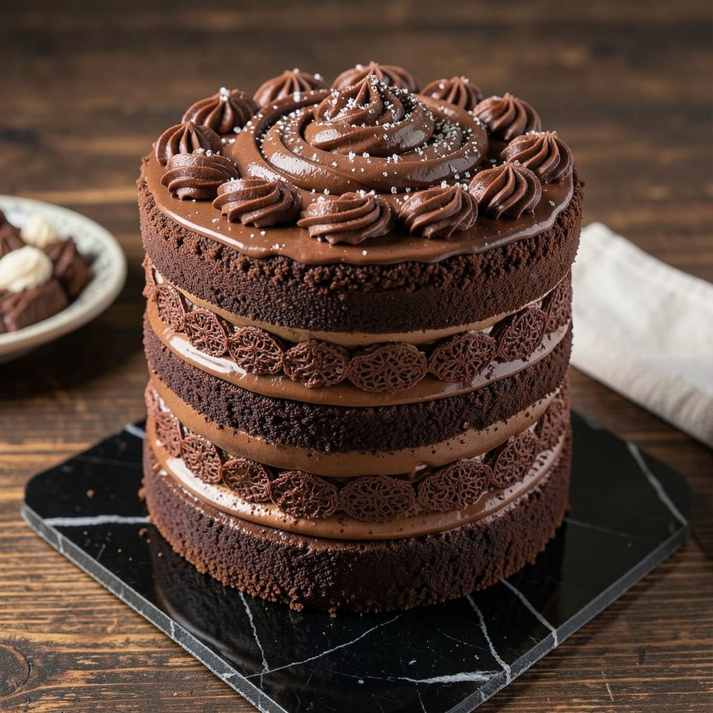14-Layer Chocolate Cake Icing Recipe: Edible Vanilla Bridges for Stable Towering Height
