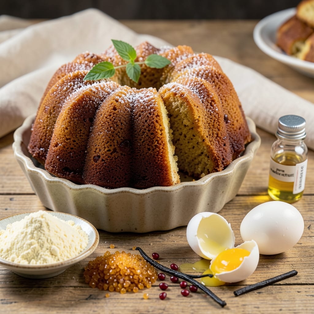 6-Inch Bundt Cake Recipe: Vanilla Bean Swirls and Crunchy Almond Crown
