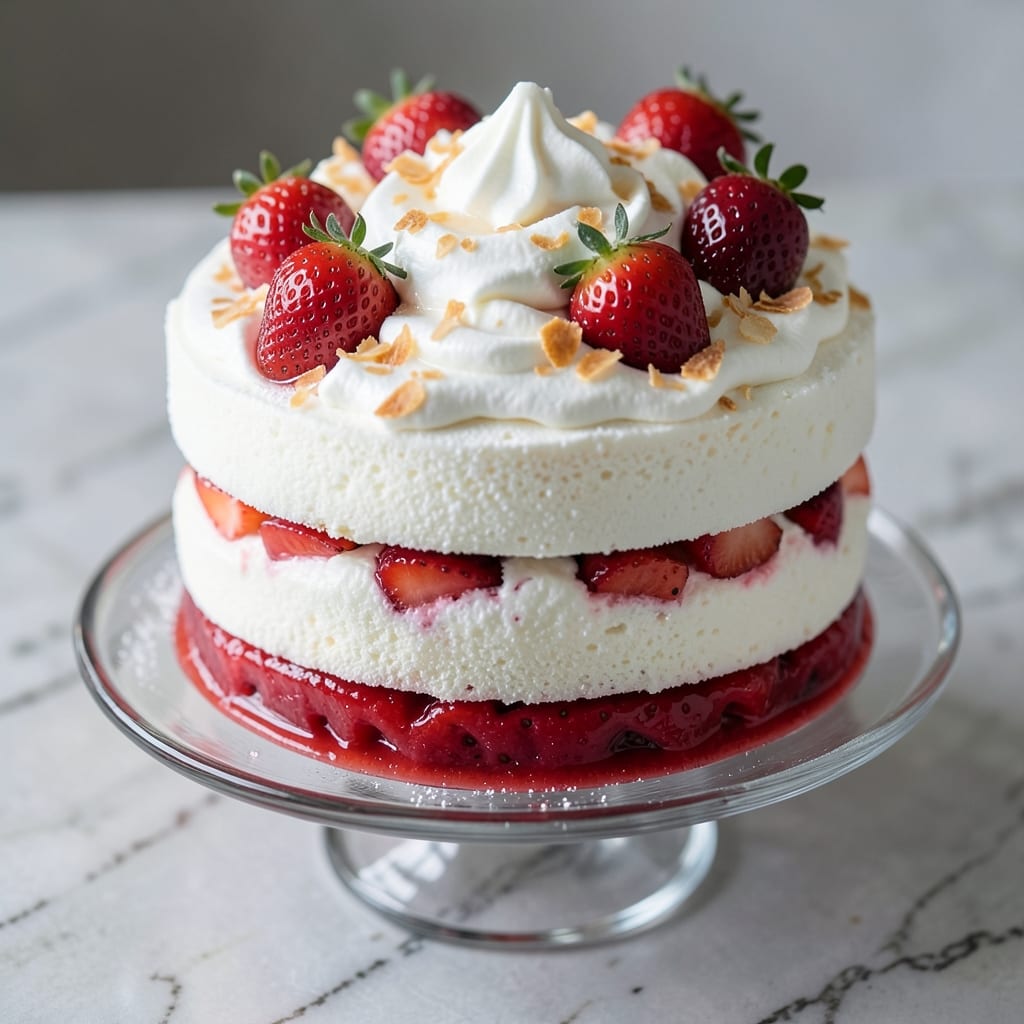 Ambrosia Fresh Strawberry Cake Recipe: Bursting Berries and Creamy Layers